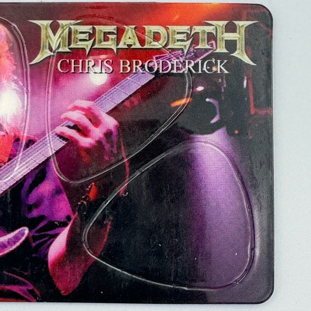 Megadeth Chris Broderick Cyber Army Guitar Pick Card‎ Set Fan Club Exclusive - Picture 5 of 11